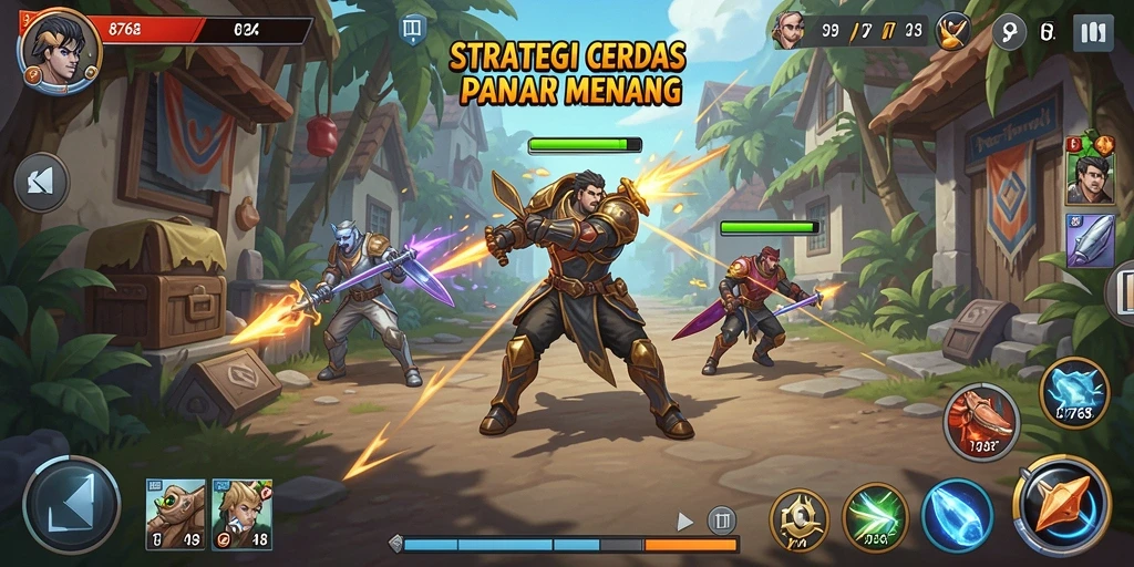 Screenshot menampilkan gameplay intens dari 8768 dengan strategi mendalam.