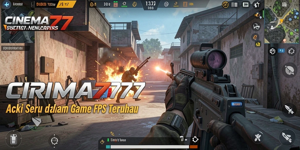 Tangkapan layar menunjukkan aksi seru dari gameplay FPS di CINEMA777.