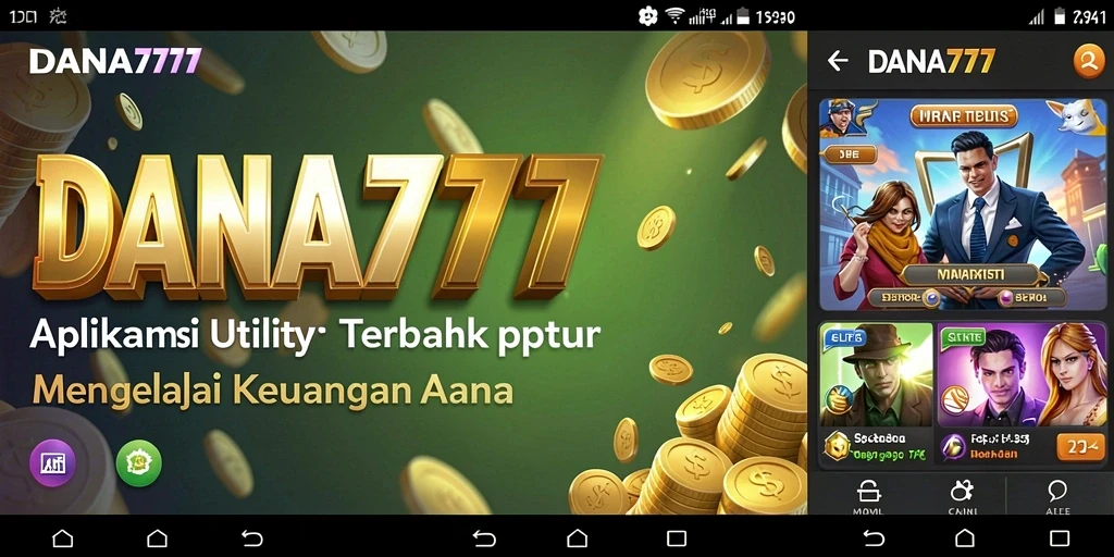 Tampilan antarmuka DANA777 dengan fitur pengelolaan keuangan.