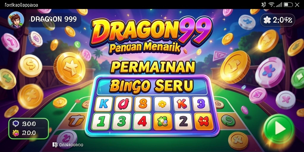 Screenshot gameplay DRAGON99 menunjukkan suasana bingo yang seru.