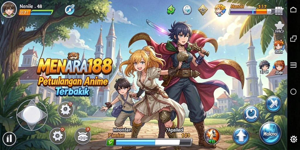 Tampilan menarik dari gameplay MENARA188 dengan karakter Anime.