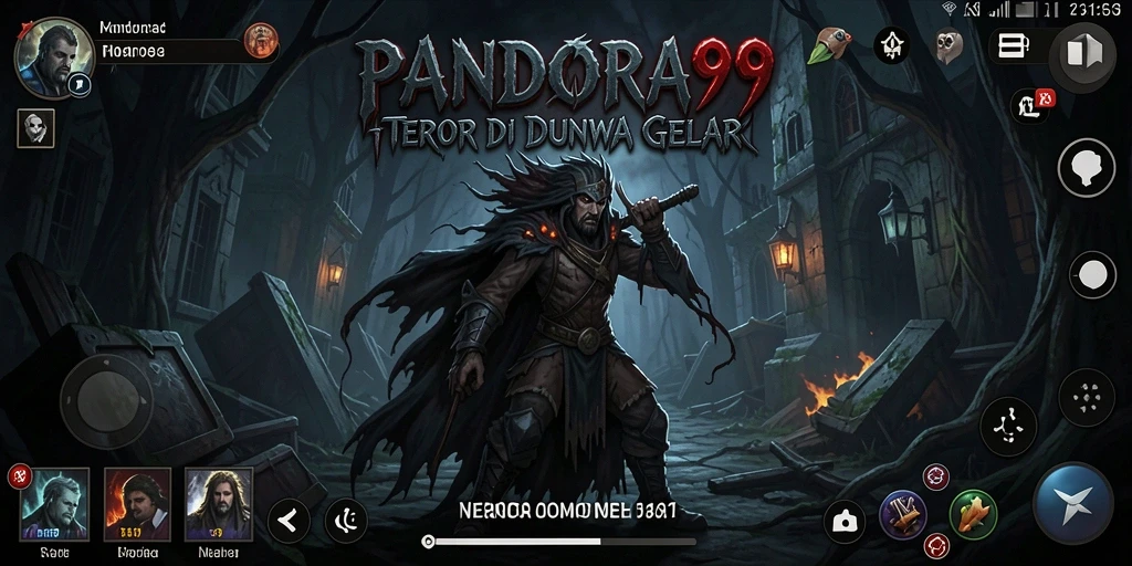 Tangkapan layar PANDORA99 menampilkan momen mencekam saat menjelajahi lokasi berbasis horror.