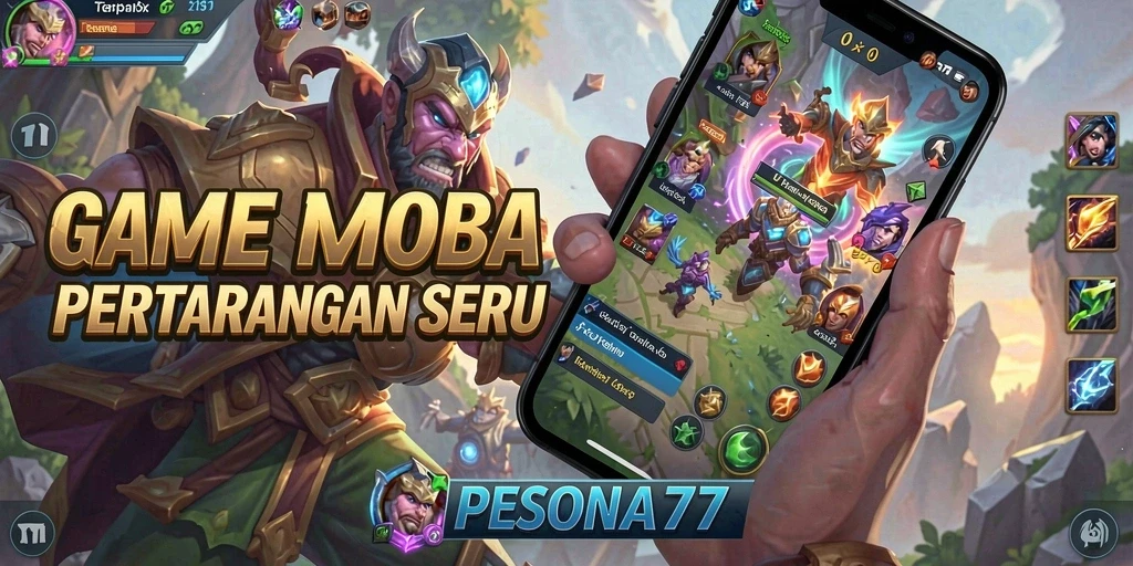 Screenshot gameplay PESONA77 yang menunjukkan aksi tim dinamis.