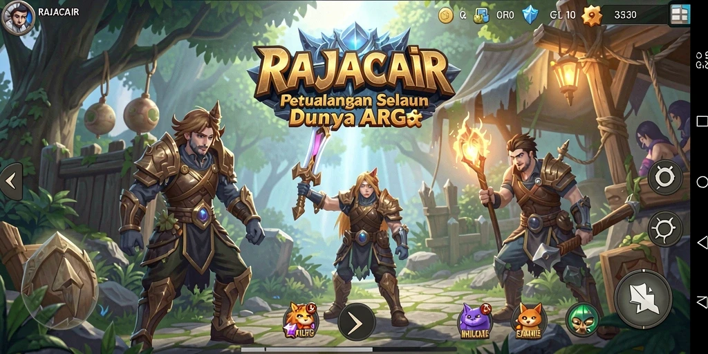 Tampilan aksi seru dalam permainan ARPG RAJACAIR.