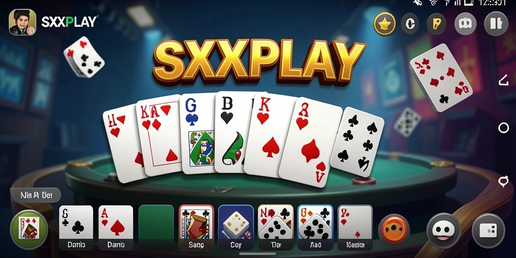 Screenshot SXXPLAY menampilkan serunya permainan Domino di dalam aplikasi.