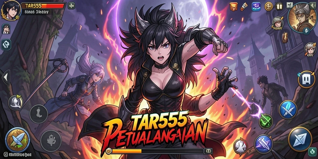 Tampilan menakjubkan saat karakter anime bertarung dalam TAR555.