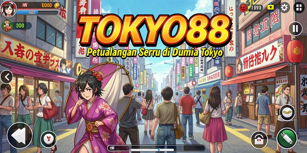 Screenshot gameplay TOKYO88 menampilkan keindahan dunia Tokyo yang interaktif.