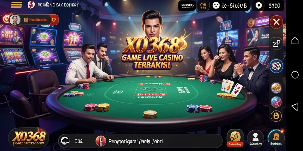 Screenshot gameplay Live Casino XO368 yang mendebarkan dan interaktif.